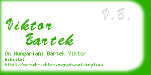 viktor bartek business card